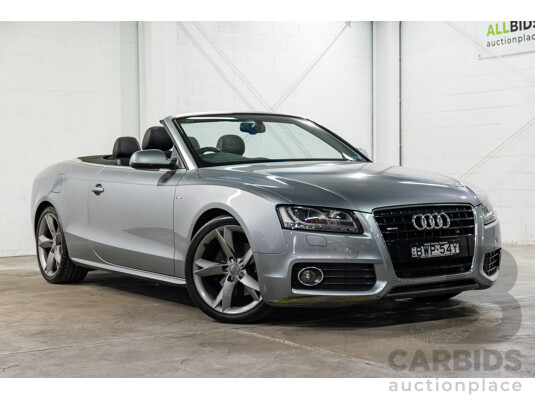 5/2011 Audi A5 3.0 TDI S-Line Quattro 8T MY11 2d Cabriolet Quartz Grey Metallic Turbo Diesel 3.0L