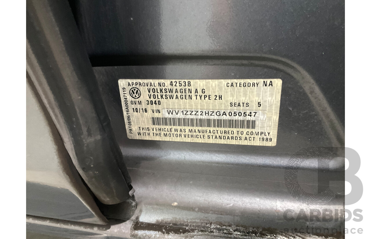 10/2016 Volkswagen Amarok TDI420 Highline (4x4) 2H MY16 Dual Cab Utility Natural Grey Metallic Turbo Diesel 2.0L