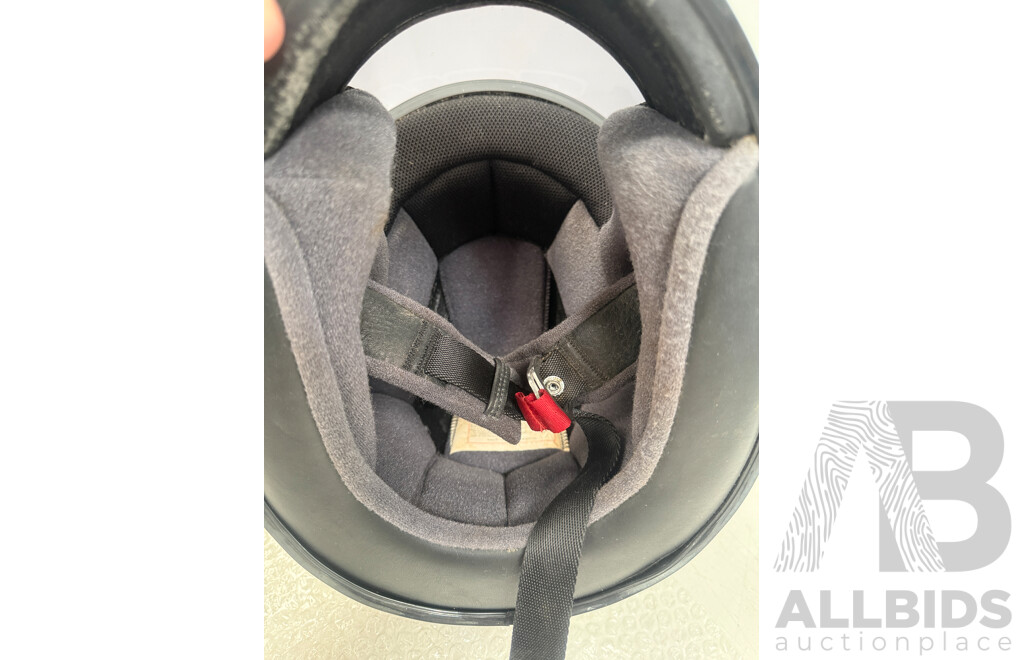 HJC ZF-8 Large Road Motorcycle Helmet + Spare Clear Visor + 2001 THH T-992 Medium Road Motorcycle Helmet