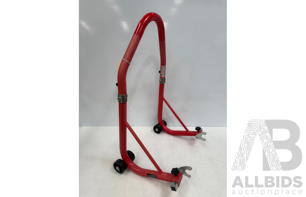 1x Garage Tuff - Aluminum Ramp (Load Cap 340Kg) + 2016 Torque Motorcycle Stand (250kg Cap)