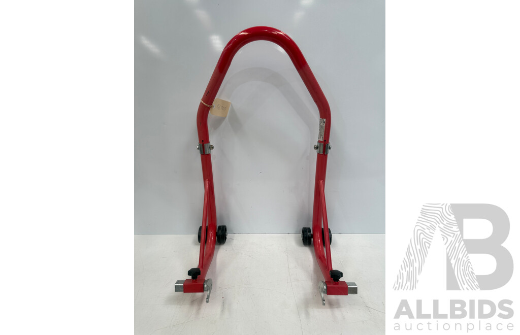 1x Garage Tuff - Aluminum Ramp (Load Cap 340Kg) + 2016 Torque Motorcycle Stand (250kg Cap)