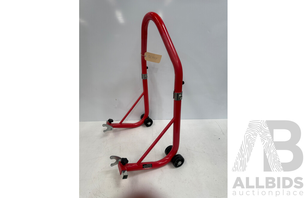 1x Garage Tuff - Aluminum Ramp (Load Cap 340Kg) + 2016 Torque Motorcycle Stand (250kg Cap)