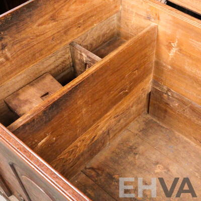 Antique Oak Elevated Church Dowry Chest