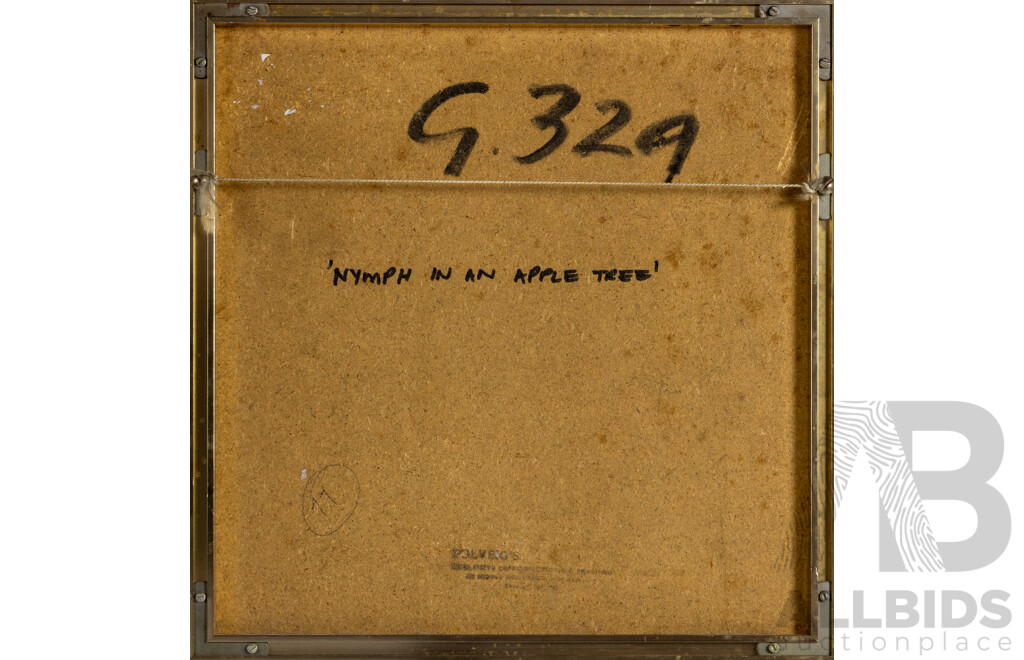 David Boyd, (20th Century, Australian, 1924-2011), Nymph in an Apple Tree (1976), Signed & Editioned Etching, 32 x 32 cm (frame)