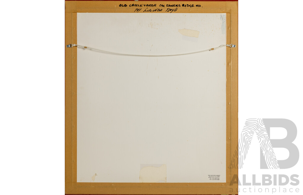 Lucinda Boyd, (20th Century, Australian, 1954-), Old Cattleyards on Sawyer's Ridge Road, Reidsdale NSW (c.1998), Wonderful Original Pastel on Canson Paper, 80 x 71 cm (frame)