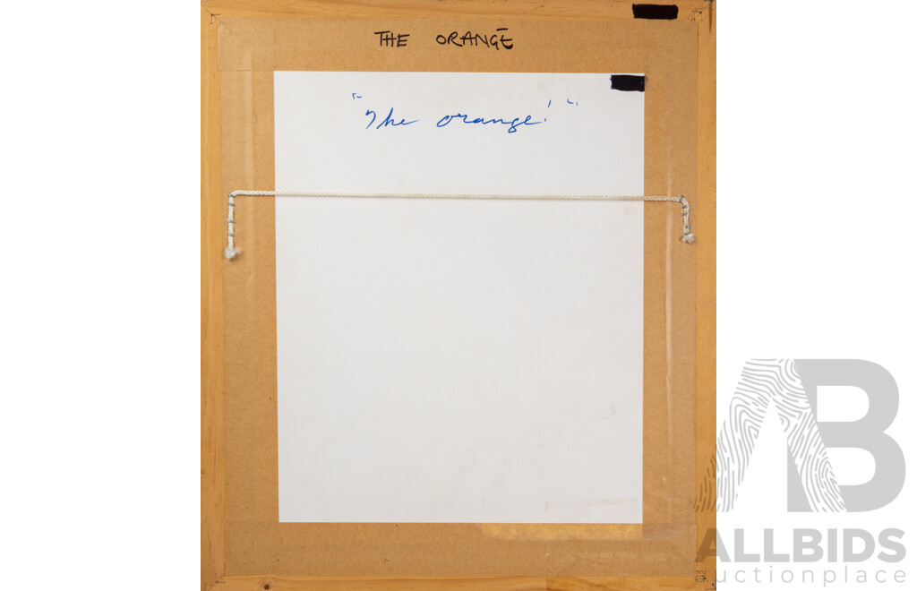 David Boyd, (20th Century, Australian, 1924-2011), The Orange, Wonderful Original Ink & Pastel, 40 x 35 cm (frame)