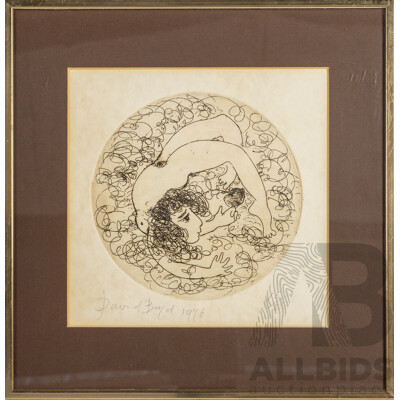 David Boyd, (20th Century, Australian, 1924-2011), Nymph in an Apple Tree (1976), Signed & Editioned Etching, 32 x 32 cm (frame)