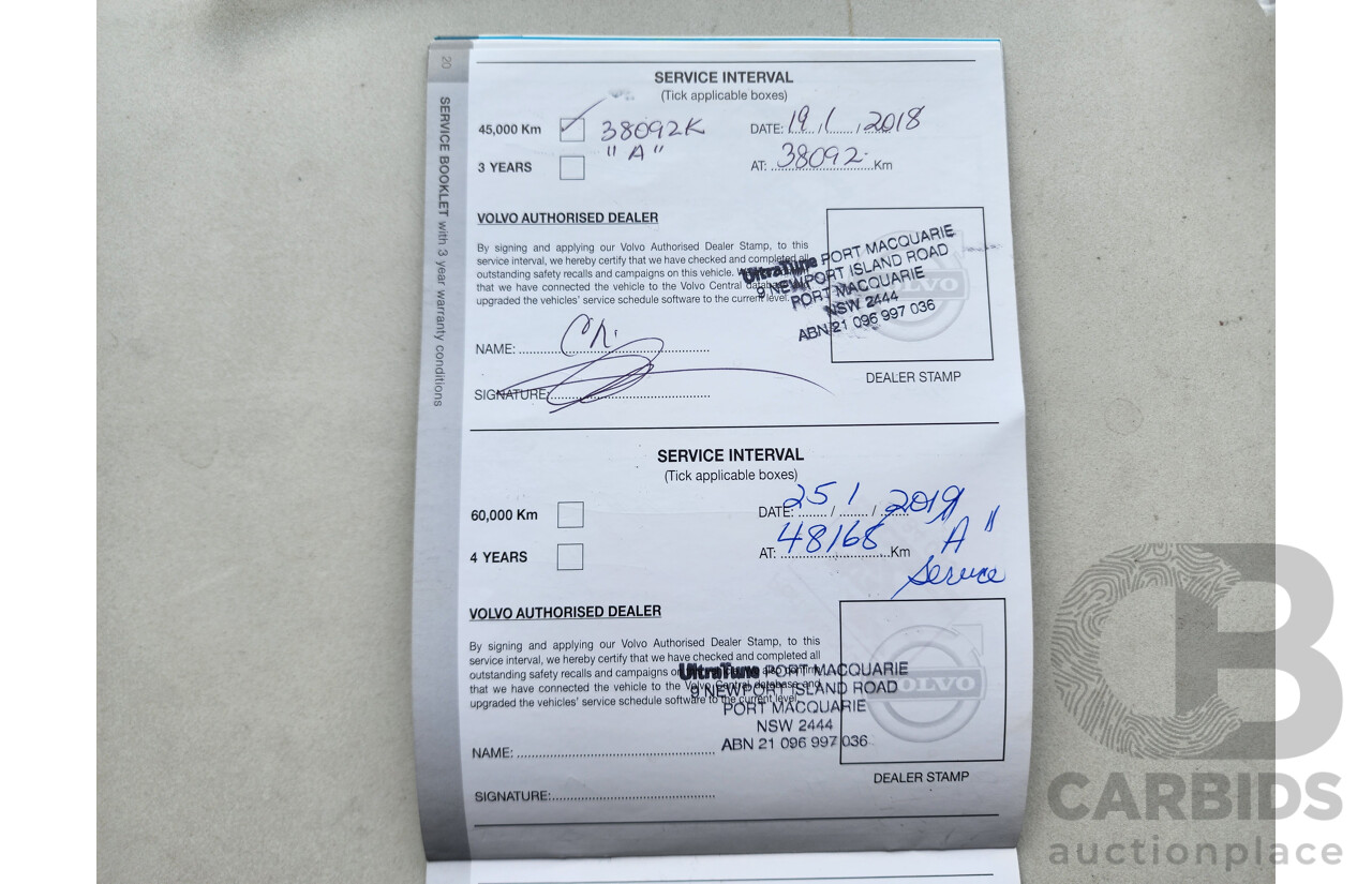 6/2015 Volvo S60 T5 Luxury F MY16 4d Sedan White 2.0L