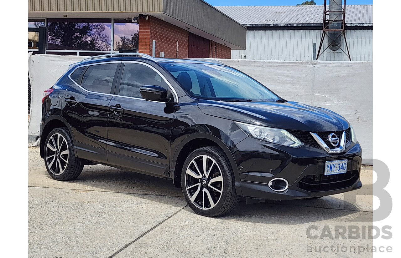 1/2016 Nissan Qashqai TI (4x2) J11 4d Wagon Black 2.0L