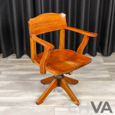 Art Deco Oak Desk Chair