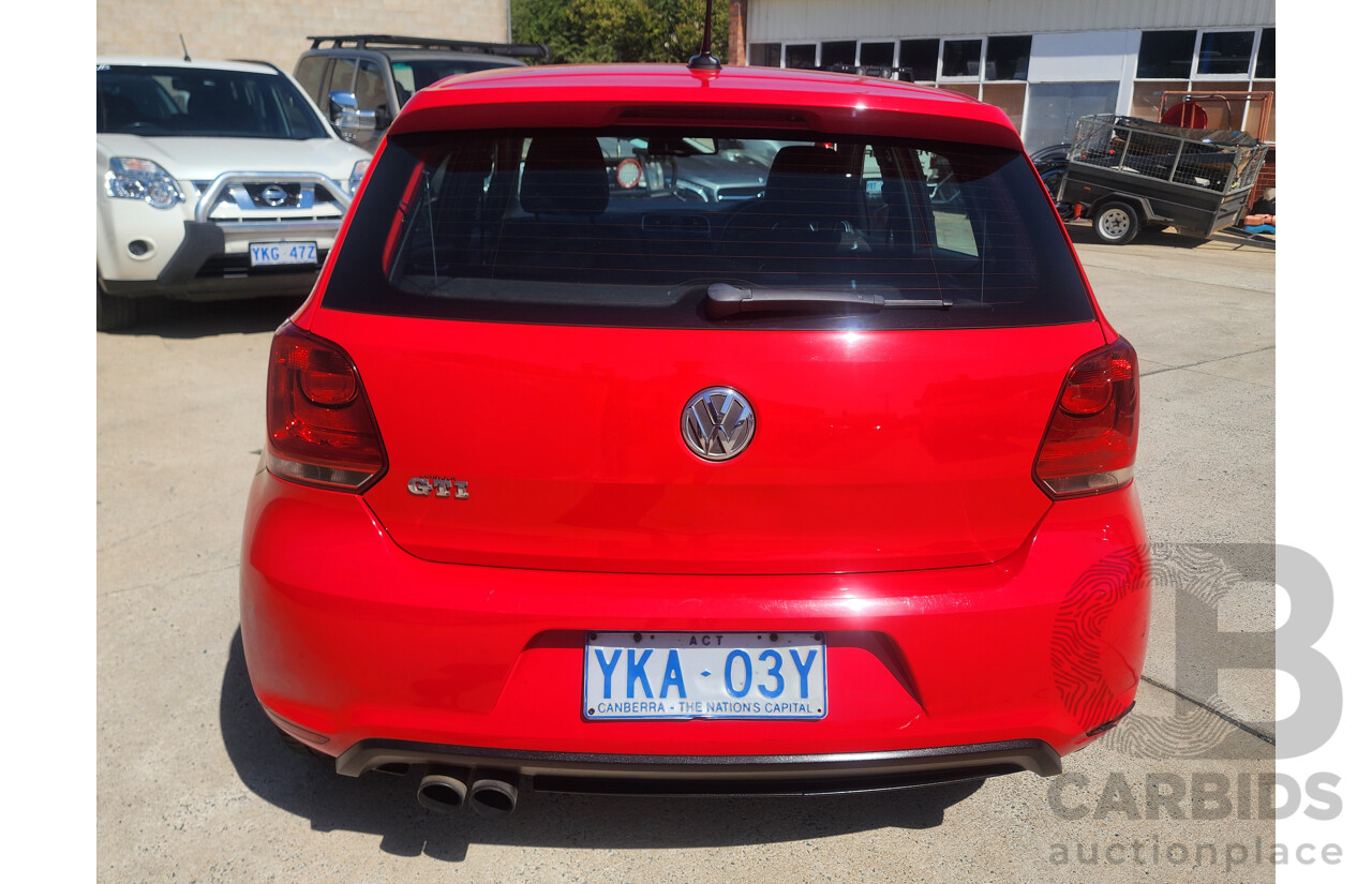7/2012 Volkswagen Polo GTi 6R MY12 5d Hatchback Red 1.4L