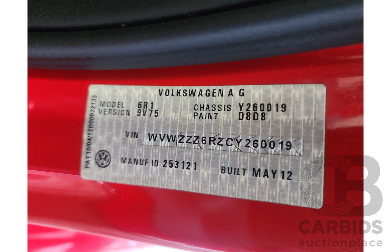 7/2012 Volkswagen Polo GTi 6R MY12 5d Hatchback Red 1.4L
