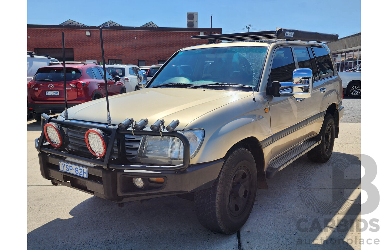 1/2003 Toyota Landcruiser GXL (4x4) UZJ100R 4d Wagon Gold 4.7L
