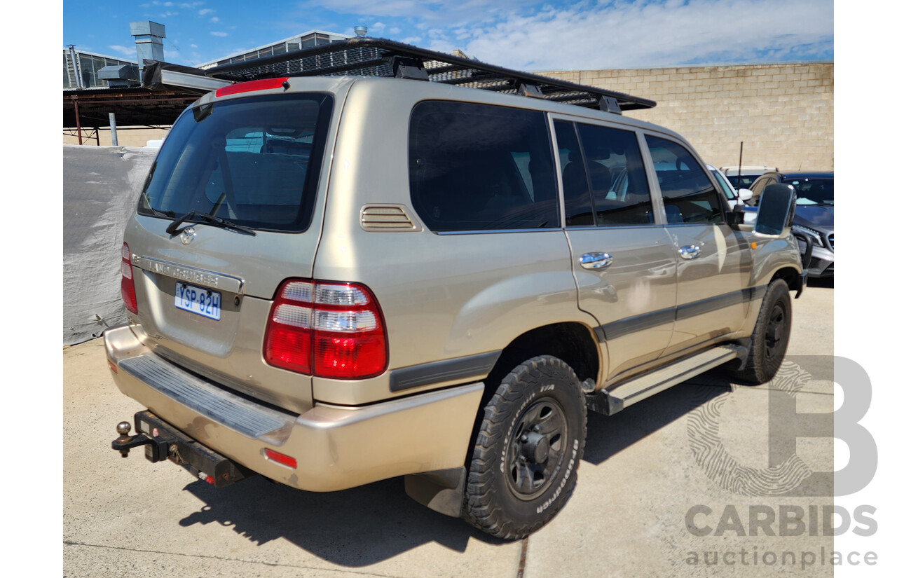 1/2003 Toyota Landcruiser GXL (4x4) UZJ100R 4d Wagon Gold 4.7L