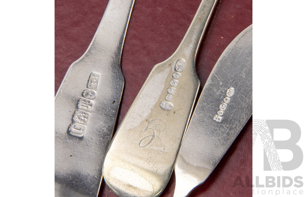 Collection of Quality Silver Plate Cutlery Including Boxed Rodd, Slack & Barlow, Sheffield Teaspoon Sets, Soup Ladle, Fish Serving Knife