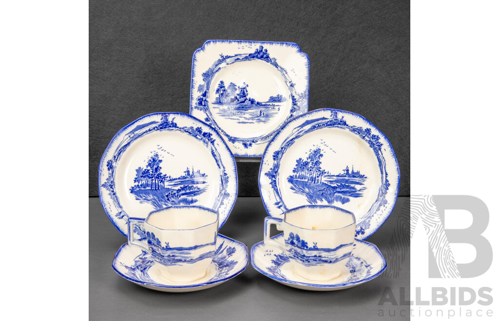 Vintage Royal Doulton Norfolk Cups, Saucers and Plates 251612 & 597783