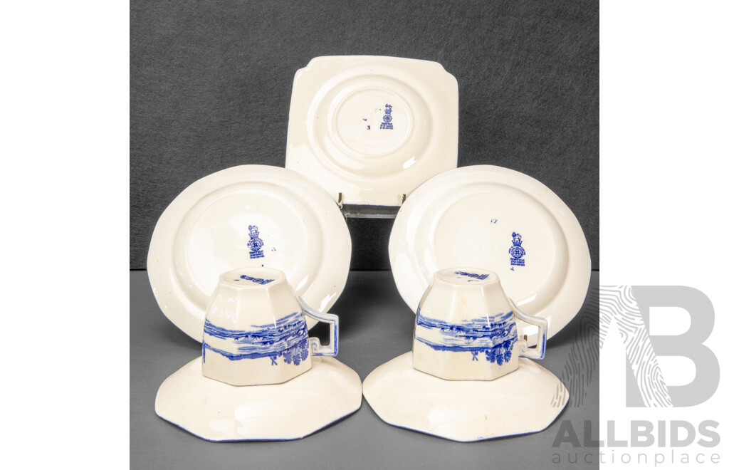 Vintage Royal Doulton Norfolk Cups, Saucers and Plates 251612 & 597783