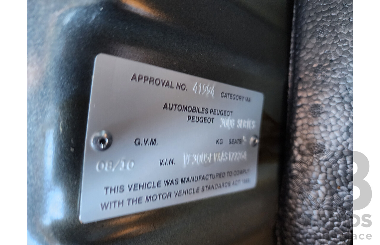 8/2010 Peugeot 3008 XTE 1.6 Turbo  4d Wagon Grey 1.6L