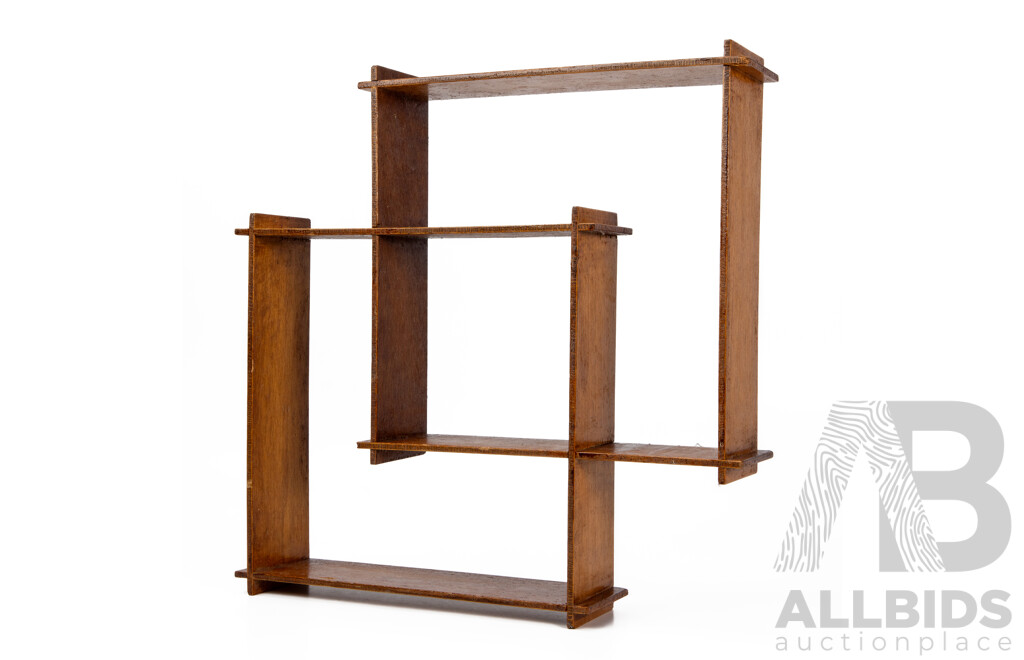 Vintage Teak Wall Mount Shadow Box