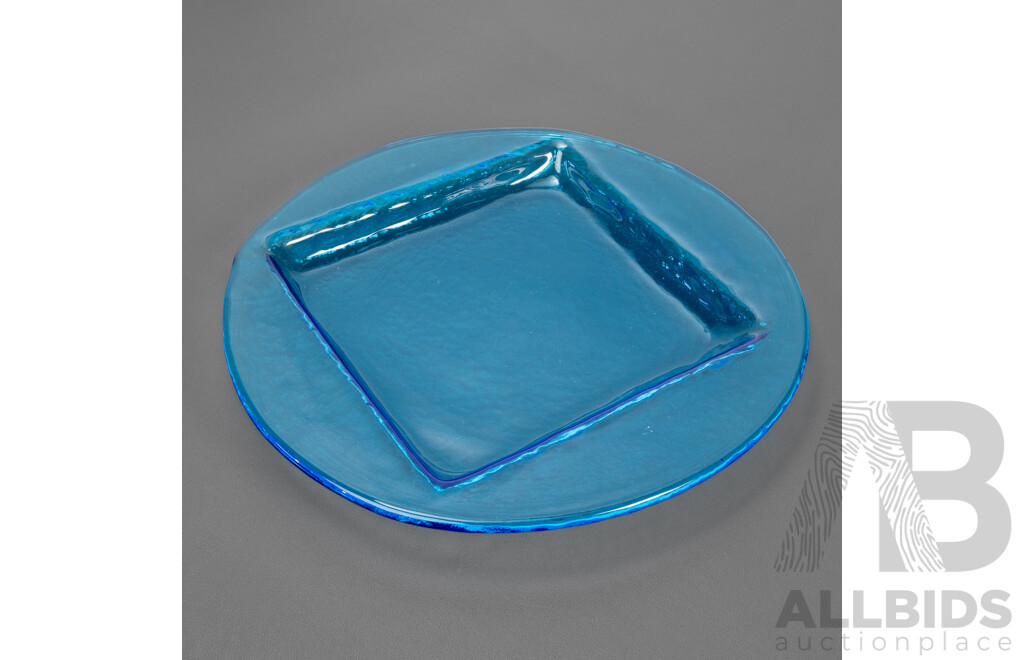 Blue Art Glass Float Bowl