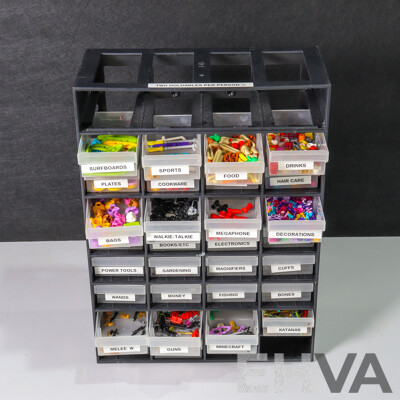 Large Collection of Lego Holdables in Drawer Unit