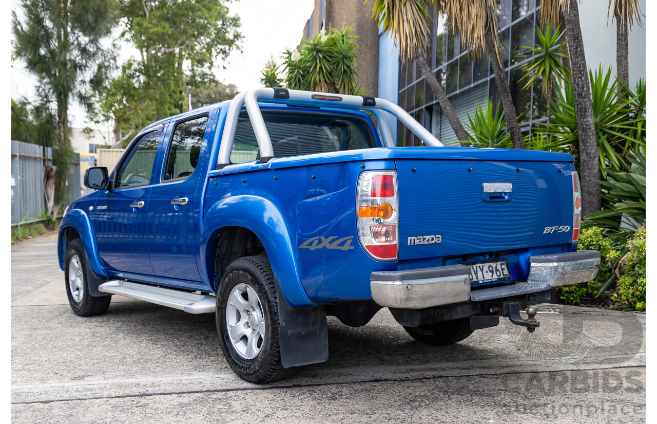 1/2011 Mazda BT-50 Boss B3000 SDX (4x4) 09.5 Dual Cab P/Up Lagoon Blue Metallic Turbo Diesel 3.0L