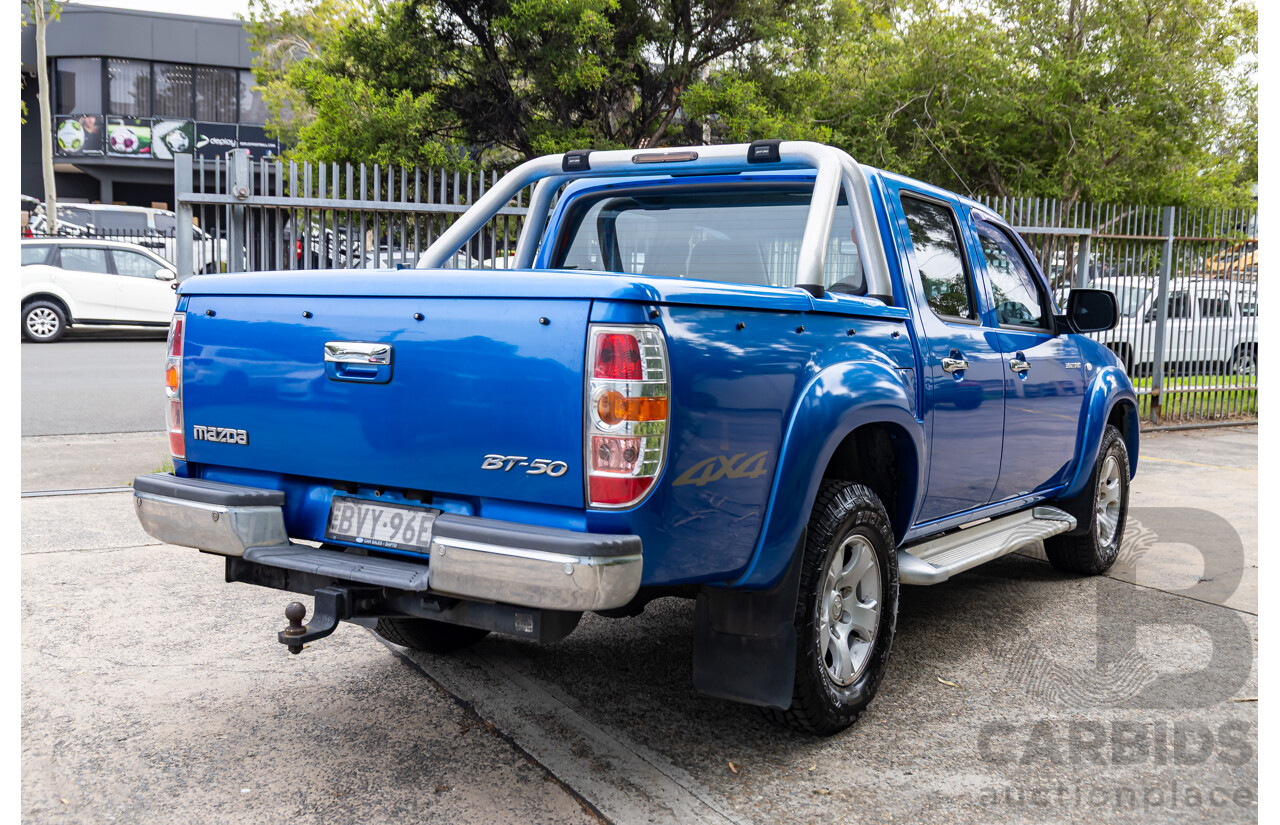 1/2011 Mazda BT-50 Boss B3000 SDX (4x4) 09.5 Dual Cab P/Up Lagoon Blue Metallic Turbo Diesel 3.0L