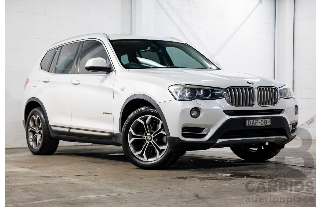 9/2015 BMW X3 xDrive20d xLine F25 MY15 4d Wagon Mineral White Metallic Turbo Diesel 2.0L