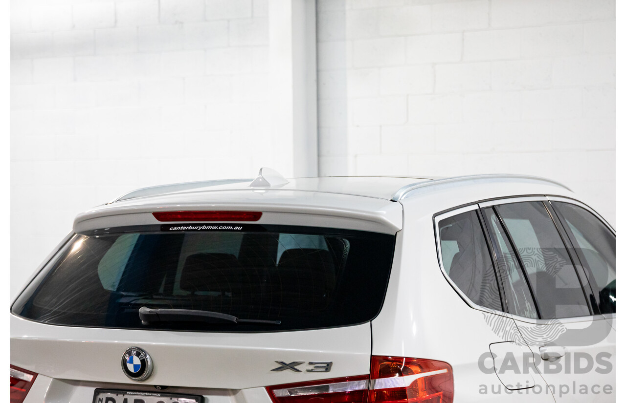 9/2015 BMW X3 xDrive20d xLine F25 MY15 4d Wagon Mineral White Metallic Turbo Diesel 2.0L