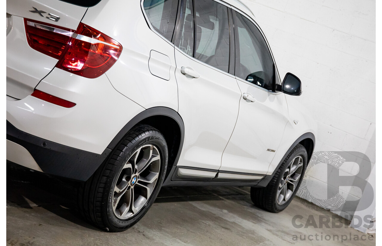 9/2015 BMW X3 xDrive20d xLine F25 MY15 4d Wagon Mineral White Metallic Turbo Diesel 2.0L