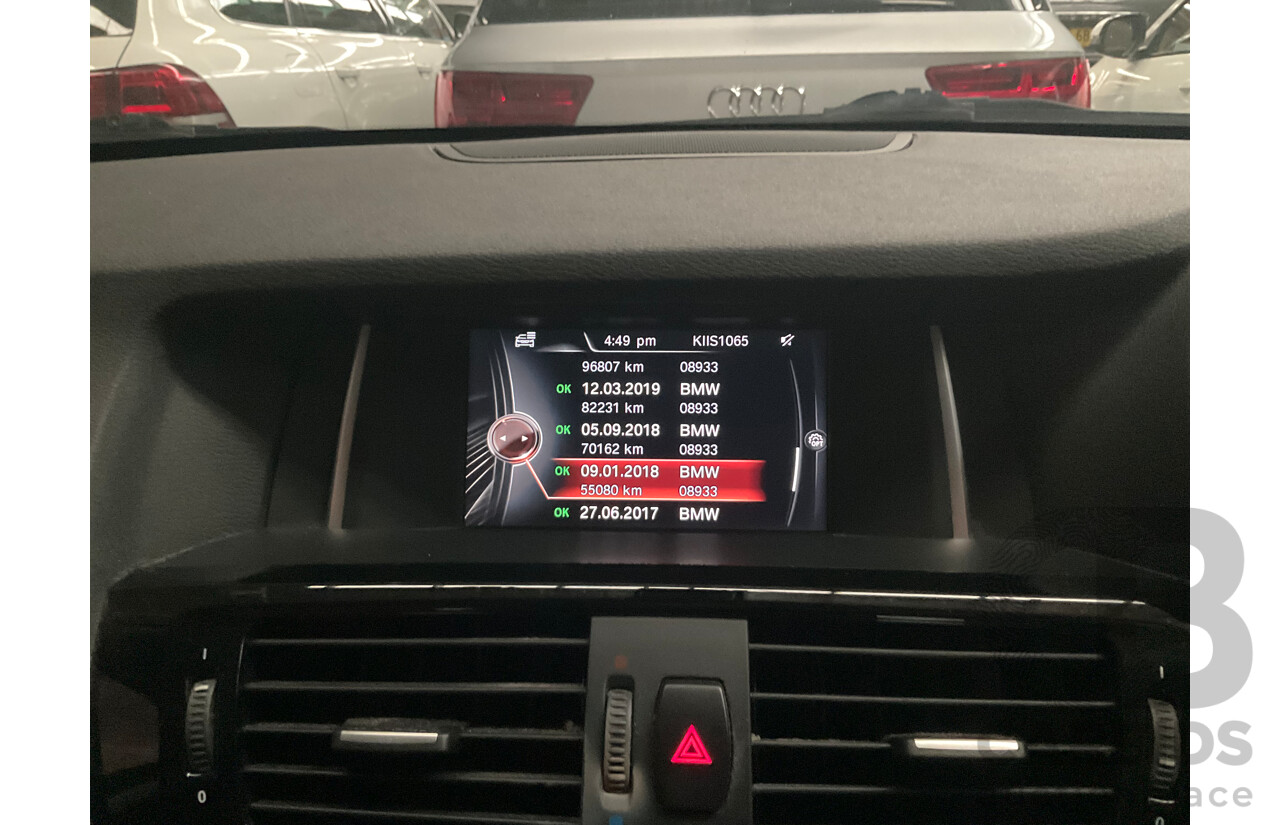 9/2015 BMW X3 xDrive20d xLine F25 MY15 4d Wagon Mineral White Metallic Turbo Diesel 2.0L