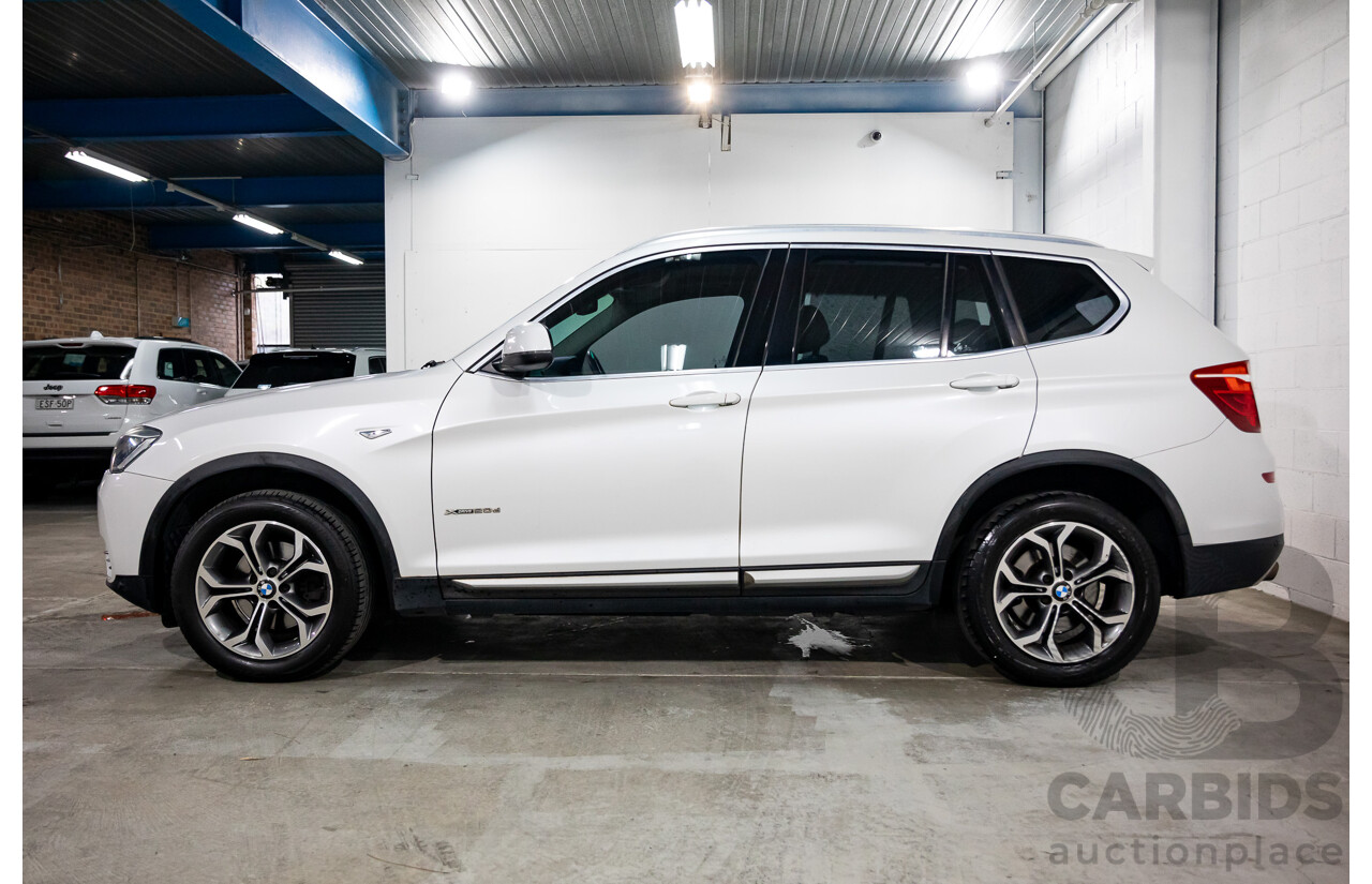 9/2015 BMW X3 xDrive20d xLine F25 MY15 4d Wagon Mineral White Metallic Turbo Diesel 2.0L