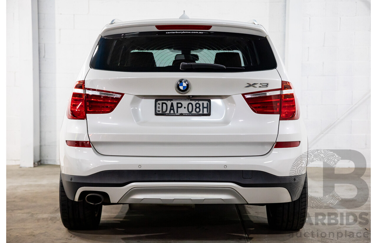 9/2015 BMW X3 xDrive20d xLine F25 MY15 4d Wagon Mineral White Metallic Turbo Diesel 2.0L