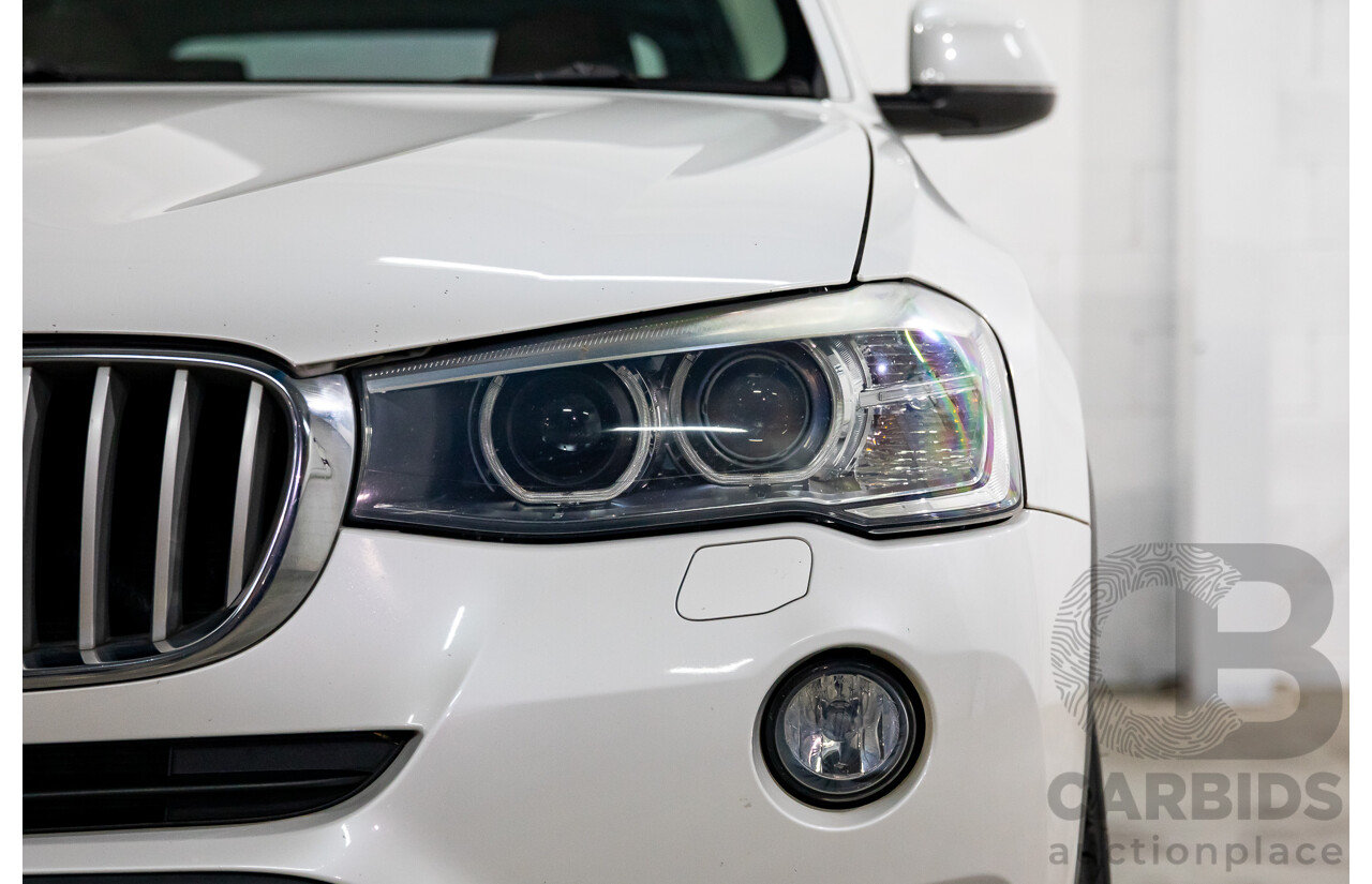 9/2015 BMW X3 xDrive20d xLine F25 MY15 4d Wagon Mineral White Metallic Turbo Diesel 2.0L