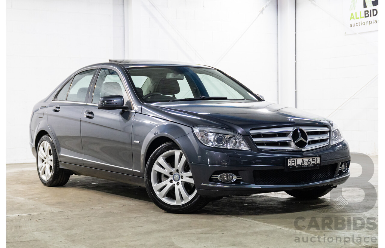 8/2009 Mercedes-Benz C200 Kompressor Classic W204 4d Sedan Tenorite Grey Metallic Supercharged 1.8L