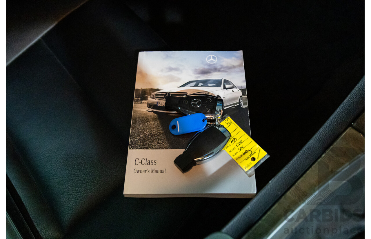 8/2009 Mercedes-Benz C200 Kompressor Classic W204 4d Sedan Tenorite Grey Metallic Supercharged 1.8L