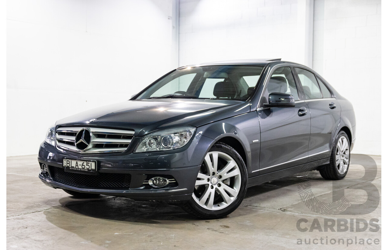 8/2009 Mercedes-Benz C200 Kompressor Classic W204 4d Sedan Tenorite Grey Metallic Supercharged 1.8L