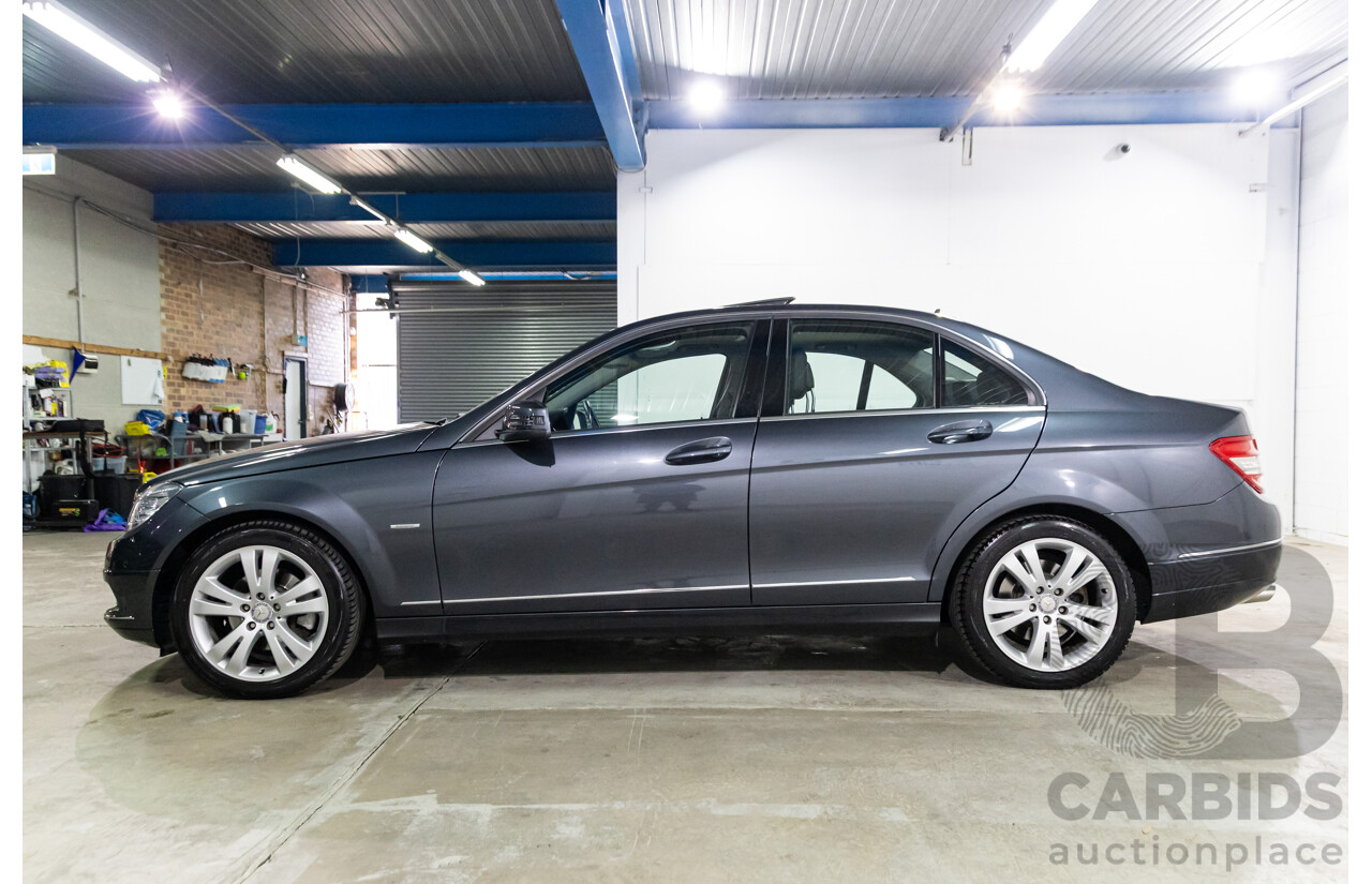 8/2009 Mercedes-Benz C200 Kompressor Classic W204 4d Sedan Tenorite Grey Metallic Supercharged 1.8L