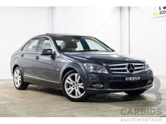 8/2009 Mercedes-Benz C200 Kompressor Classic W204 4d Sedan Tenorite Grey Metallic Supercharged 1.8L