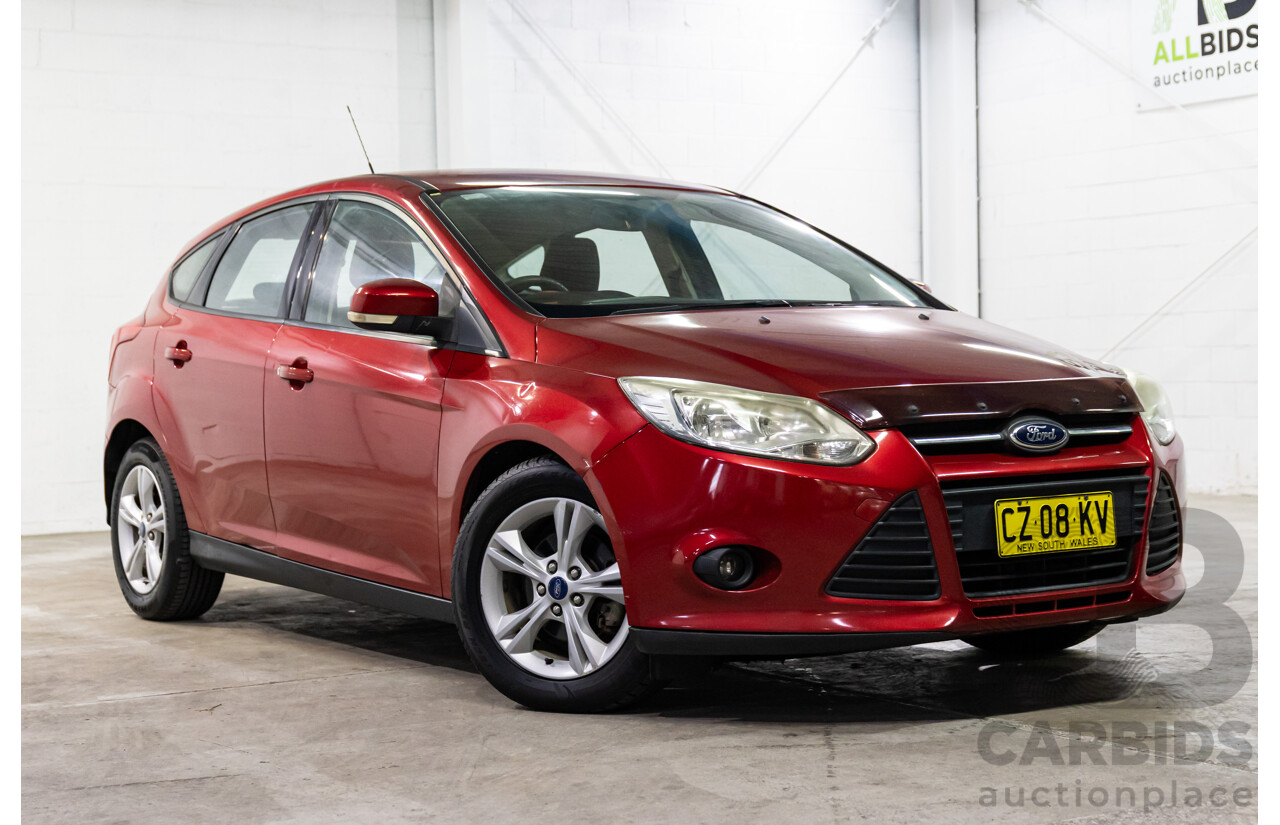 4/2013 Ford Focus Trend LW MK2 5d Hatchback Ruby Red Metallic 2.0L