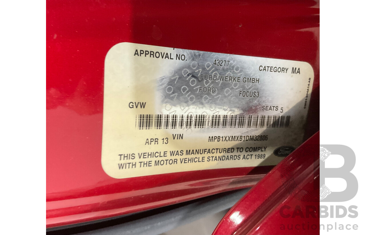 4/2013 Ford Focus Trend LW MK2 5d Hatchback Ruby Red Metallic 2.0L