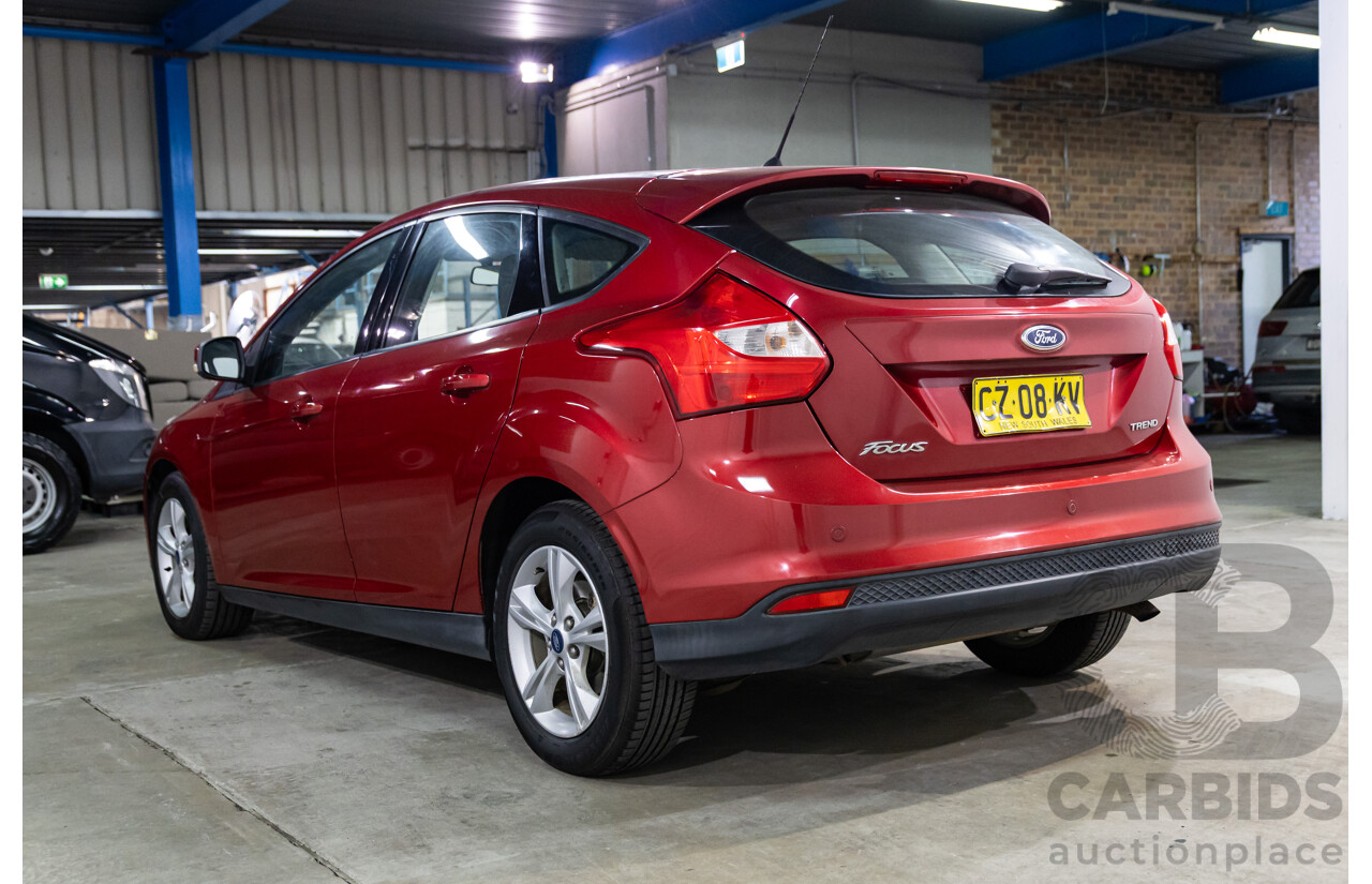 4/2013 Ford Focus Trend LW MK2 5d Hatchback Ruby Red Metallic 2.0L