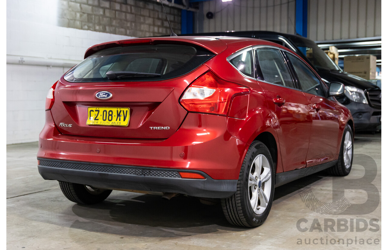 4/2013 Ford Focus Trend LW MK2 5d Hatchback Ruby Red Metallic 2.0L
