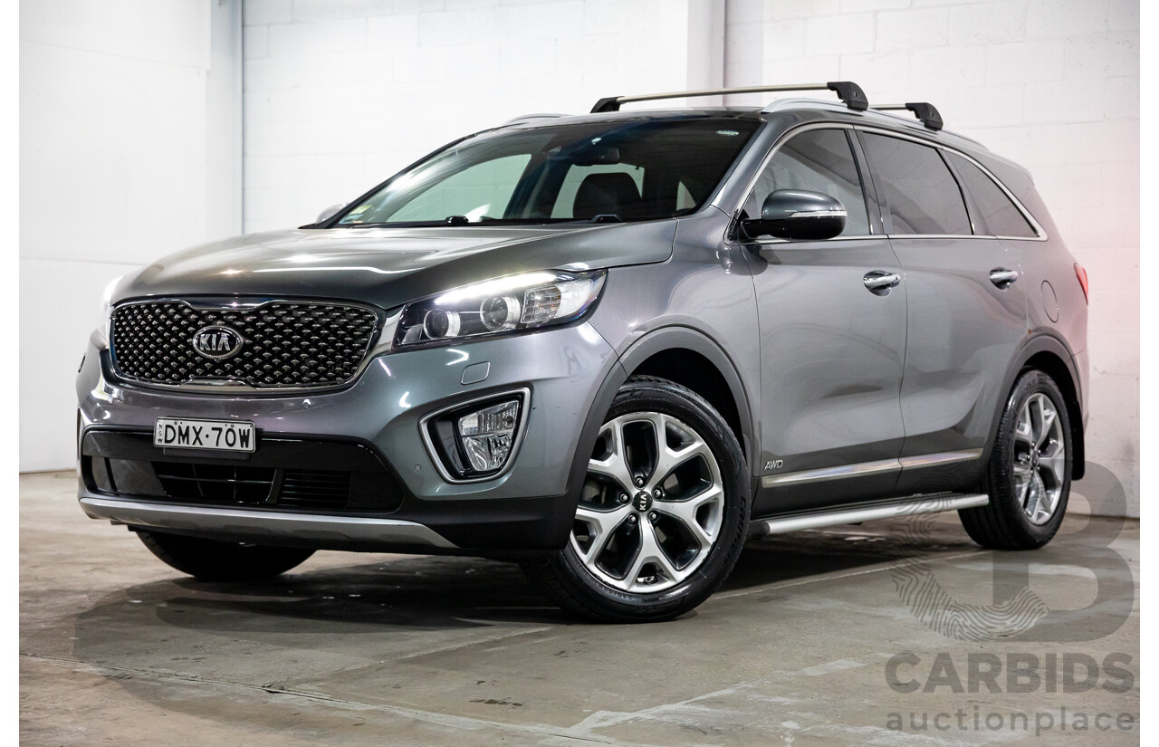 02/2017 Kia Sorento Platinum (AWD) UM MY17 4d Wagon Sparkling Silver Metallic Turbo Diesel 2.2L