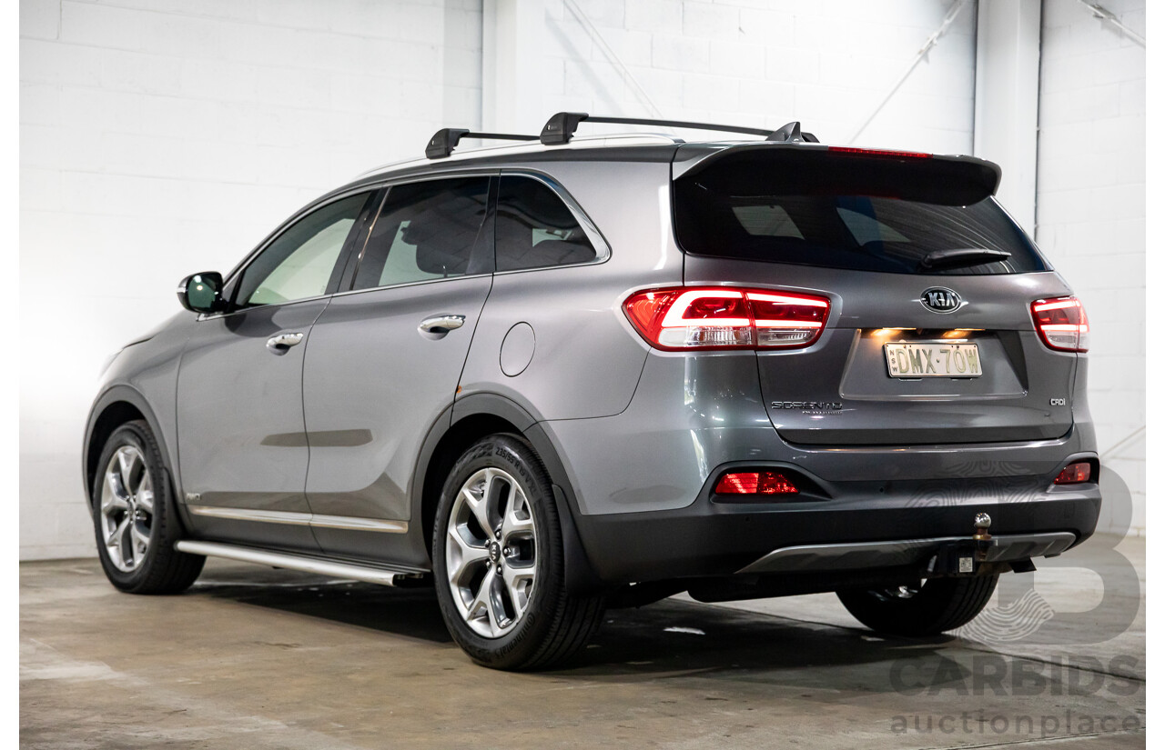 02/2017 Kia Sorento Platinum (AWD) UM MY17 4d Wagon Sparkling Silver Metallic Turbo Diesel 2.2L