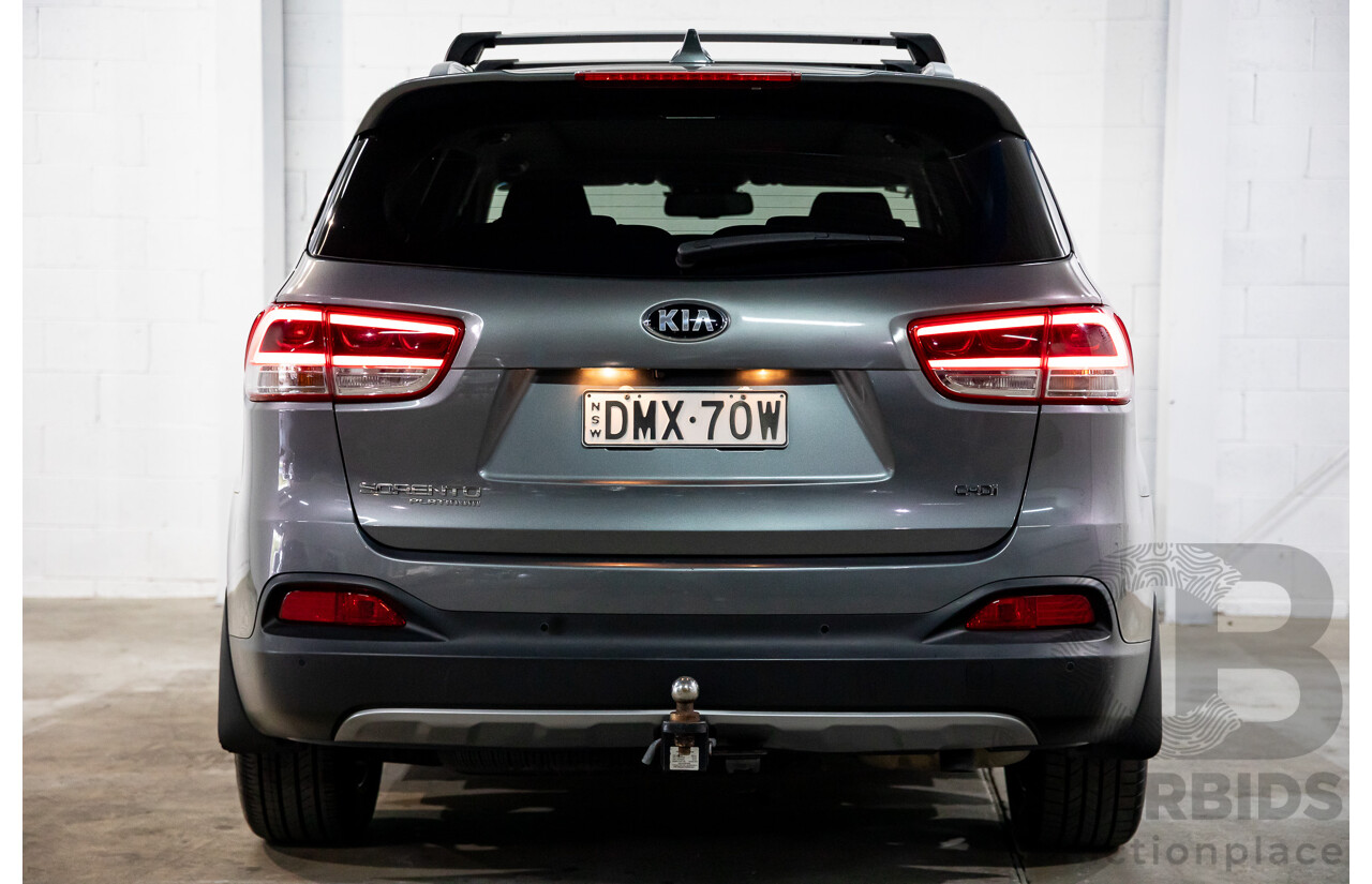 02/2017 Kia Sorento Platinum (AWD) UM MY17 4d Wagon Sparkling Silver Metallic Turbo Diesel 2.2L