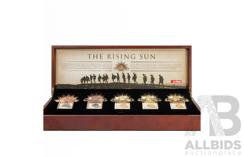 The Rising Sun 2012 Australian Army Commemorative Stamp and Shield Collection