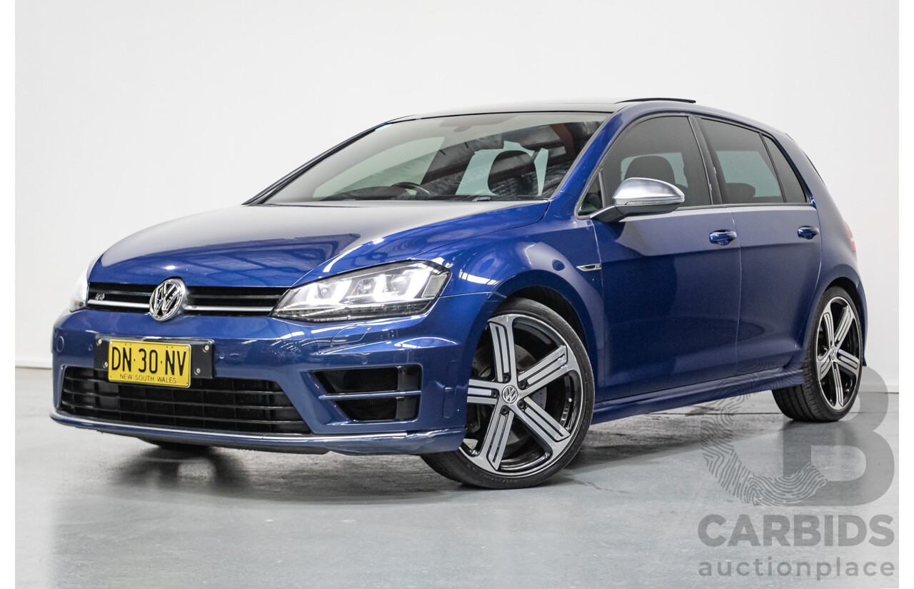 4/2016 Volkswagen Golf R (AWD) AU MY16 5D Hatchback Lapiz Blue Metallic Turbo 2.0L