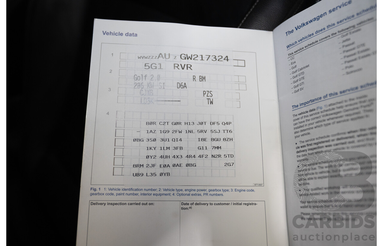 4/2016 Volkswagen Golf R (AWD) AU MY16 5D Hatchback Lapiz Blue Metallic Turbo 2.0L