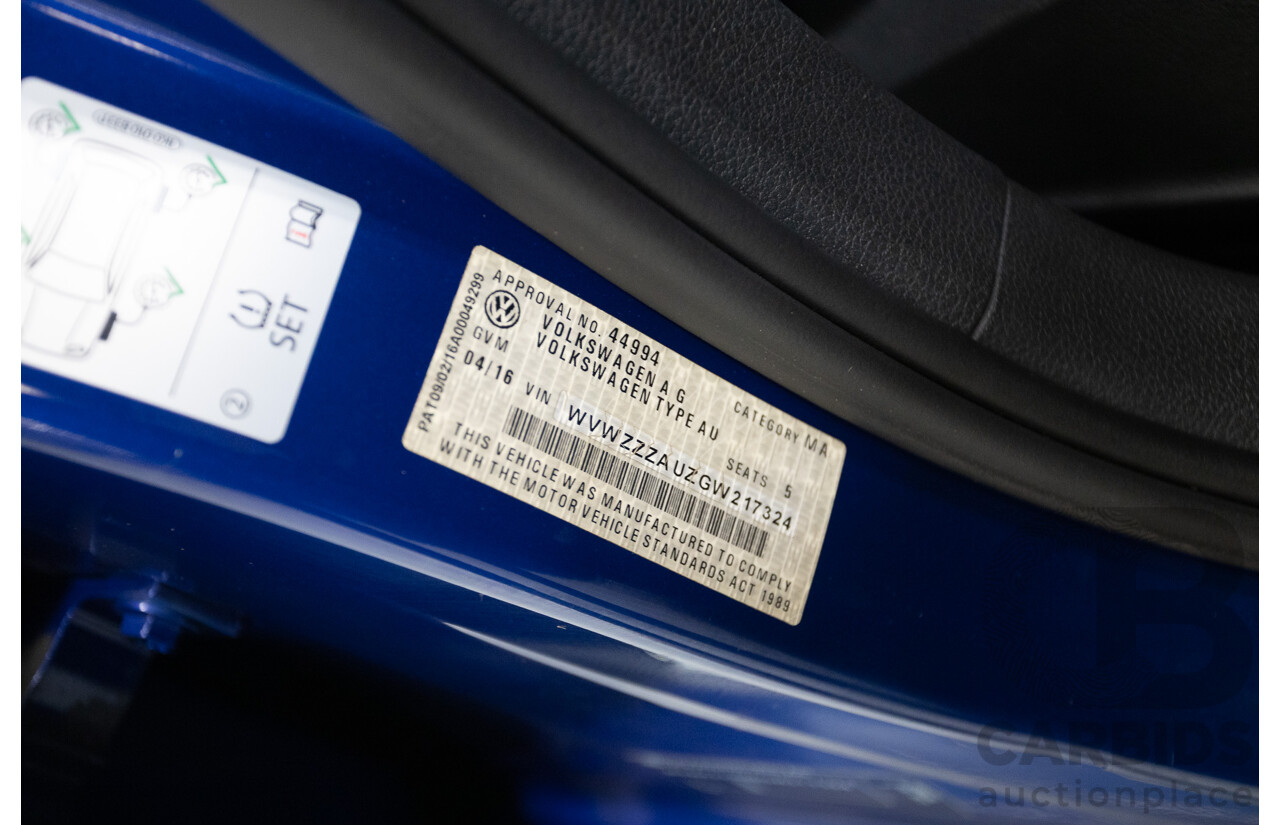 4/2016 Volkswagen Golf R (AWD) AU MY16 5D Hatchback Lapiz Blue Metallic Turbo 2.0L